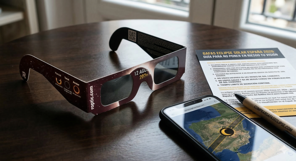Gafas Eclipse Solar España 2026: Guía para no poner en riesgo tu visión