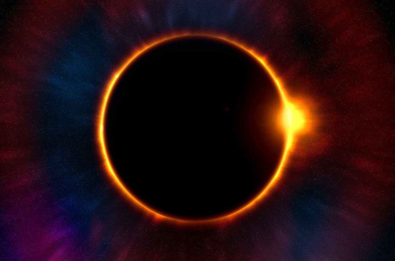eclipse, sun, space, moon, planet, solar system, sunlight, nature, phenomenon, astronomy, outer space, galaxy, cosmos, universe, space wallpaper, background