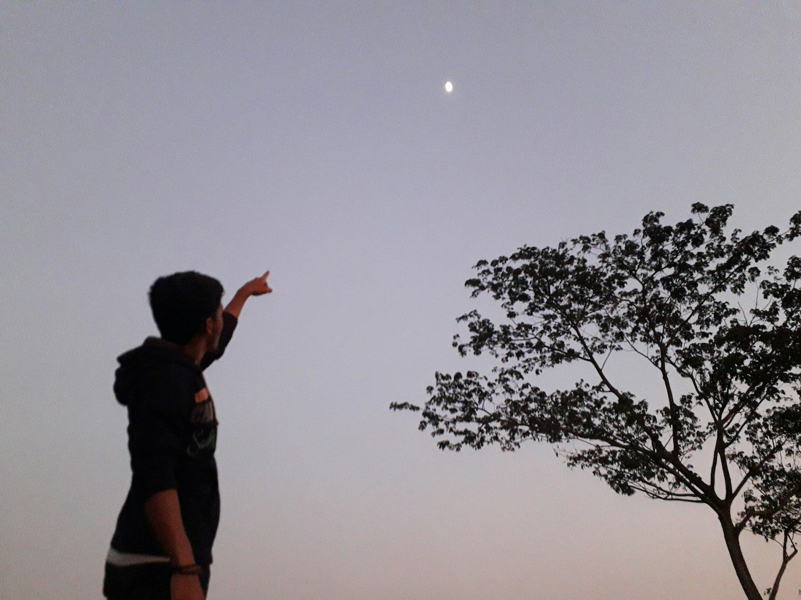 a man is flying a kite in the sky